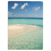 Belize, Caraïbisch Zee. Goff Caye, een klein eilan Klembord (Achterkant)