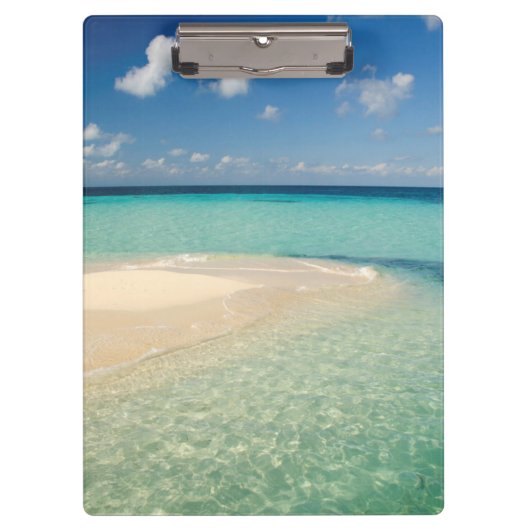 Belize, Caraïbisch Zee. Goff Caye, een klein eilan Klembord (Voorkant)