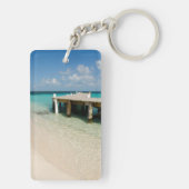 Belize, Caraïbisch Zee, Goff Caye. Een klein eilan Sleutelhanger (achterkant)