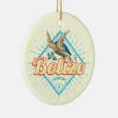 Belize Caribbean Retro Turtle  Souvenir Keramisch Ornament (Rechts)