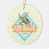 Belize Caribbean Retro Turtle  Souvenir Keramisch Ornament (Links)