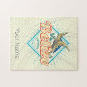 Belize Caribbean Retro Turtle  Souvenir Legpuzzel (Horizontaal)