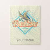 Belize Caribbean Retro Turtle  Souvenir Legpuzzel (Verticaal)