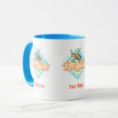 Belize Caribbean Retro Turtle Souvenir Mok (Voorkant links)