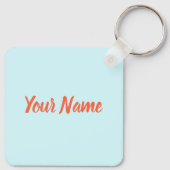 Belize Caribbean Retro Turtle  Souvenir Sleutelhanger (Achterkant)