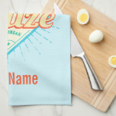 Belize Caribbean Retro Turtle  Souvenir Theedoek (Quarter Fold)