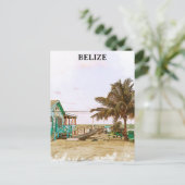Belize Caribisch strandlandschap Briefkaart (Staand voorkant)