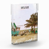 Belize Caribisch strandlandschap Fotoblokken (Links)