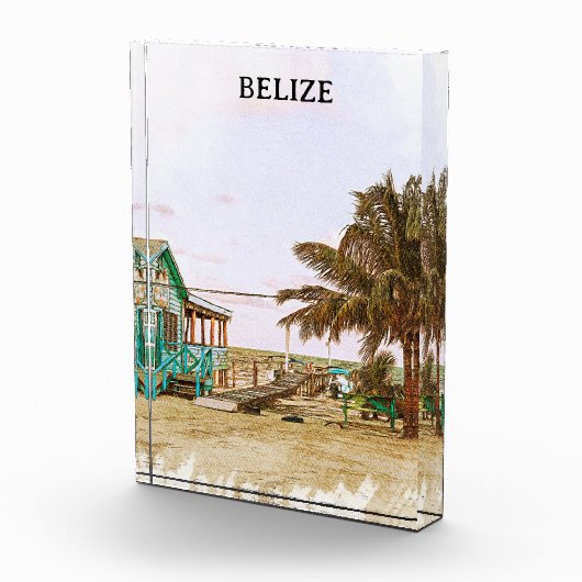 Belize Caribisch strandlandschap Fotoblokken (Rechts)