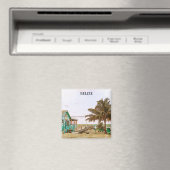 Belize Caribisch strandlandschap Magneet (Insitu (Vaatwasser))