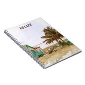 Belize Caribisch strandlandschap Notitieboek (Rechterzijde)