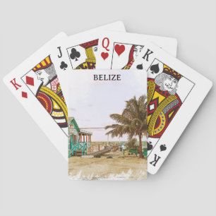 Belize Caribisch strandlandschap Pokerkaarten