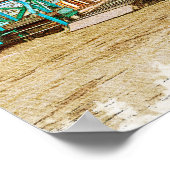 Belize Caribisch strandlandschap Poster (Hoek)