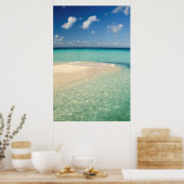 Belize, Caribisch Zee. Goff Caye, een klein eiland Poster (Keuken)