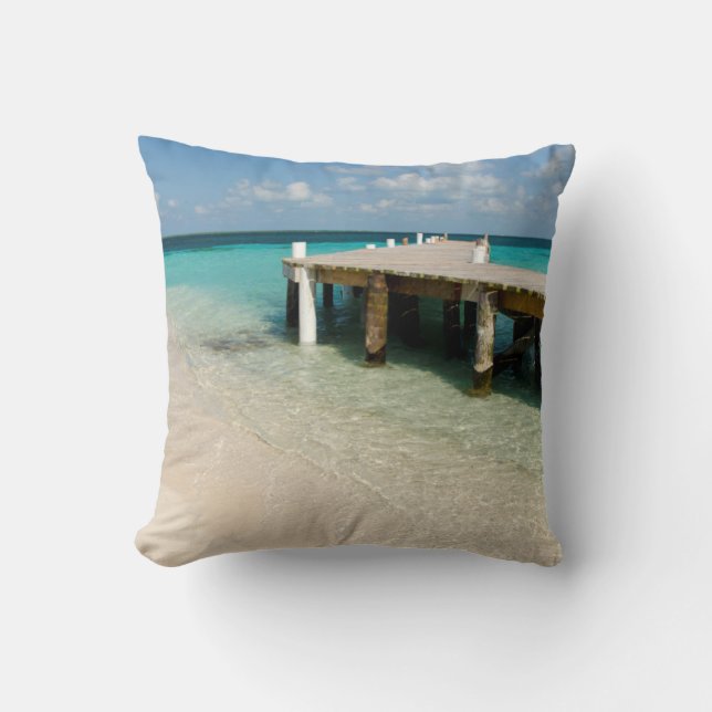 Belize, Caribische Zee, Goff Caye. Een Klein Eilan Kussen (Voorkant)