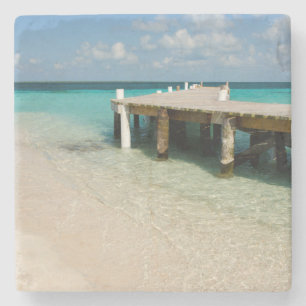 Belize, Caribische Zee, Goff Caye. Een Klein Eilan Stenen Onderzetter