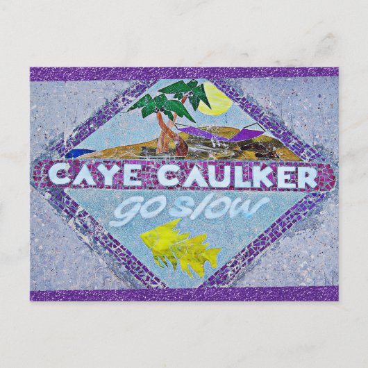 Belize Caye Caulker gaat traag reizen Briefkaart (Voorkant)