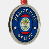 Belize City Belize Metalen Ornament (Rechts)