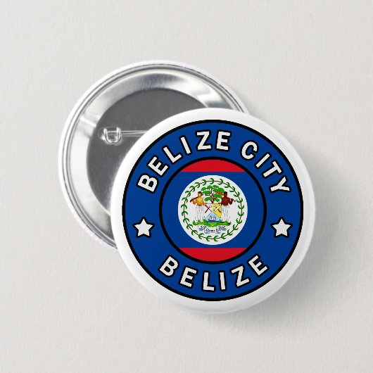 Belize City Belize Ronde Button 5,7 Cm (Voorkant /achterkant)