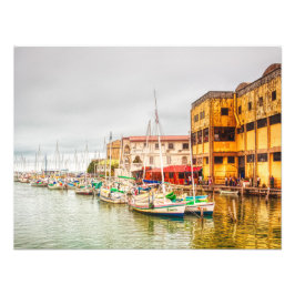 Belize City Harbor foto Art Print Afdruk