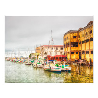 Belize City Harbor foto Art Print Afdruk