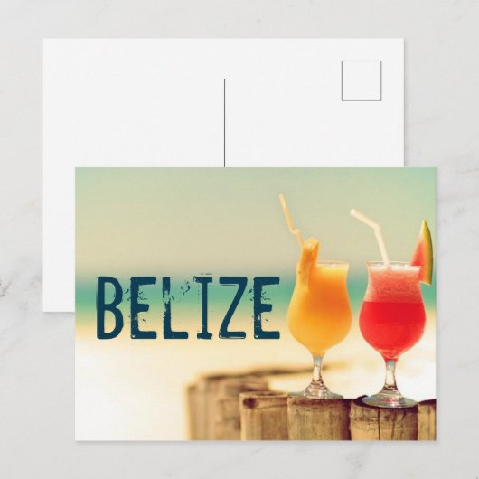 Belize cocktails briefkaart (Voorkant / Achterkant)