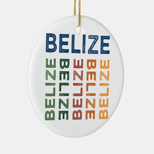 Belize Cute Colorful Keramisch Ornament (Rechts)