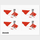 Belize Diving Rechthoekige Sticker (Vel)