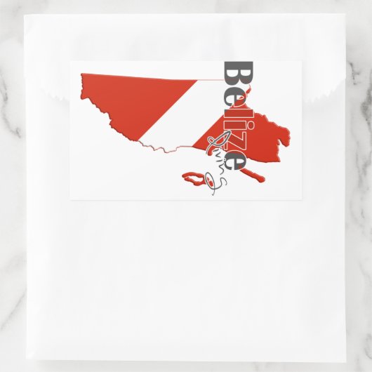 Belize Diving Rechthoekige Sticker (Tas)