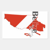 Belize Diving Rechthoekige Sticker (Voorkant)