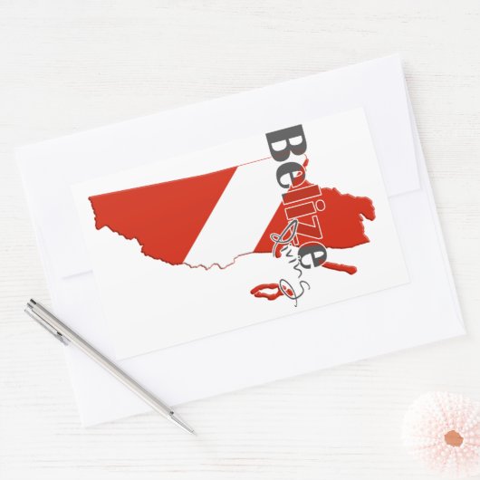 Belize Diving Rechthoekige Sticker (Envelop)