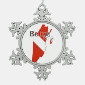 Belize Diving Tin Sneeuwvlok Ornament (Voorkant)