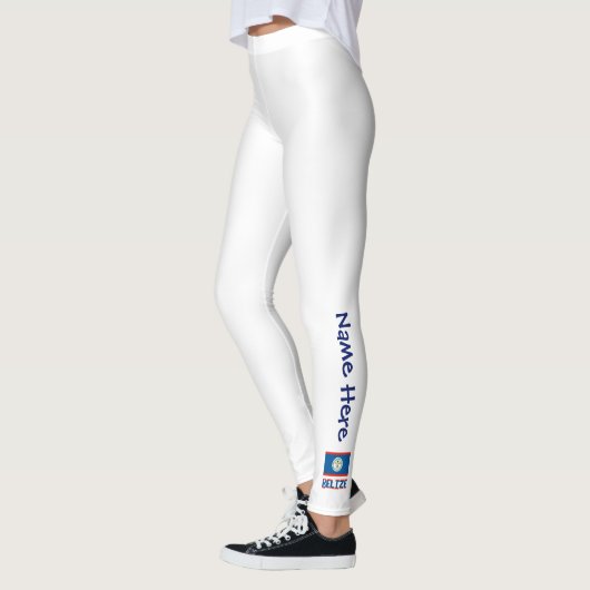 Belize en Belizean Flag gepersonaliseerd Leggings (Links)