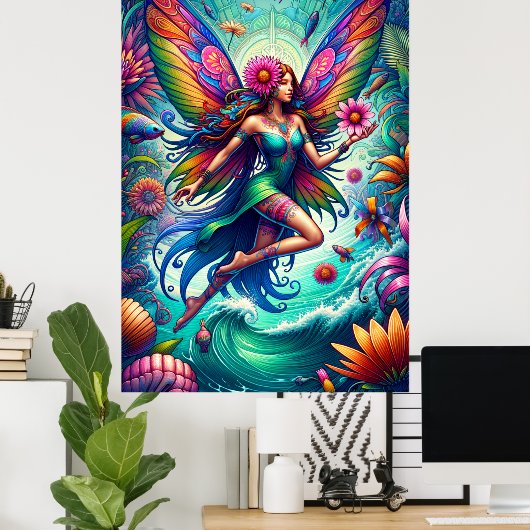 Belize Fairy Poster (Thuiskantoor)