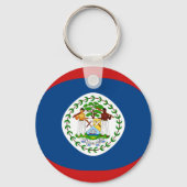 Belize Fisheye Flag Sleutelhanger (Voorkant)