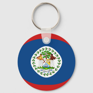 Belize Fisheye Flag Sleutelhanger