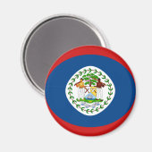 Belize Fisheye Vlag Magneet (Voorkant / Achterkant)