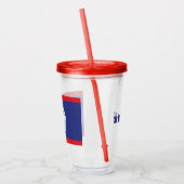 Belize Flag Acryl Drinkbeker (Links)