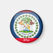 Belize flag & America - reis-/sportfans Magneet (Voorkant)