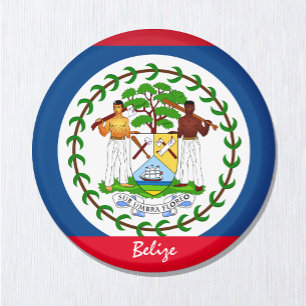 Belize flag & America - reis-/sportfans Magneet