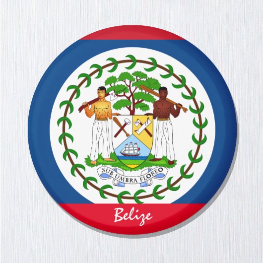 Belize flag & America - reis-/sportfans Magneet