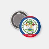 Belize flag & America - reis-/sportfans Magneet (Voorkant / Achterkant)