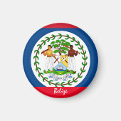 Belize flag & America - reis-/sportfans Magneet (Voorkant)