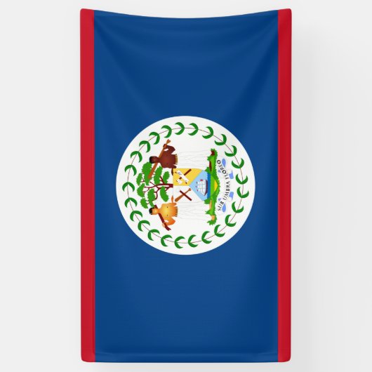 Belize flag Banner (Verticaal)