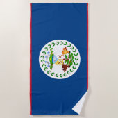 Belize flag Beach Towel Strandlaken (Voorkant)