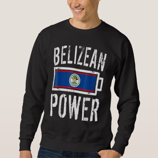 Belize Flag Belizean Power Battery Proud T-shirt (Voorkant)