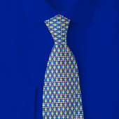 Belize Flag Brick Pattern Stropdas