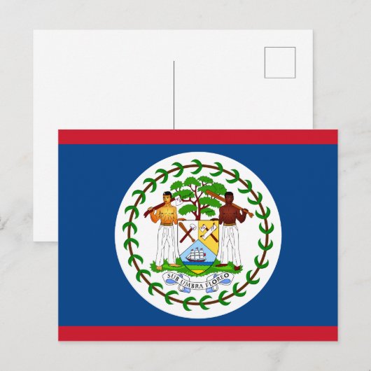 Belize Flag Briefkaart (Voorkant / Achterkant)