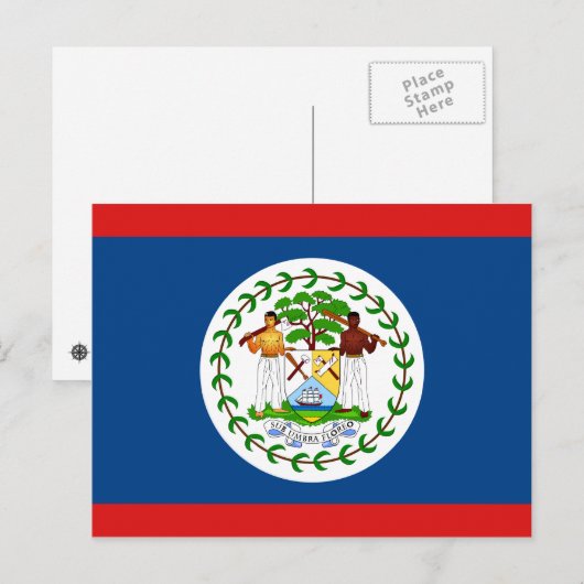 Belize Flag Briefkaart (Voorkant / Achterkant)