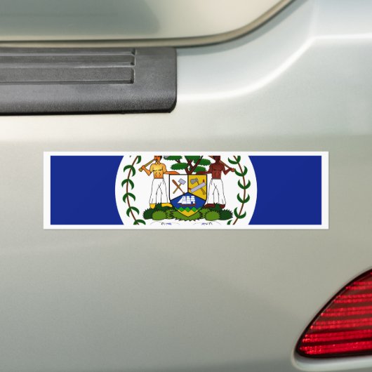 Belize Flag Bumpersticker (Op auto)